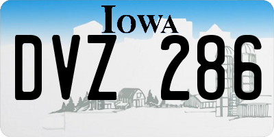 IA license plate DVZ286