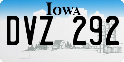 IA license plate DVZ292
