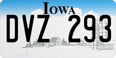IA license plate DVZ293
