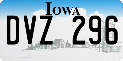 IA license plate DVZ296