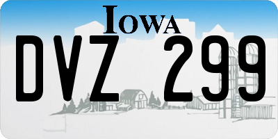IA license plate DVZ299