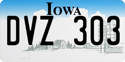 IA license plate DVZ303