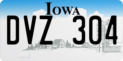 IA license plate DVZ304