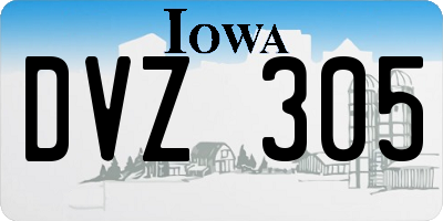 IA license plate DVZ305
