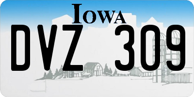 IA license plate DVZ309