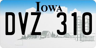 IA license plate DVZ310