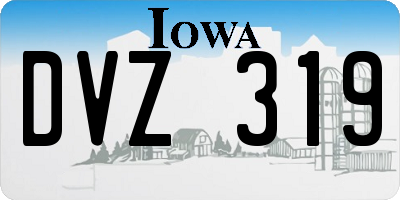 IA license plate DVZ319