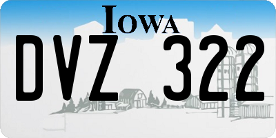 IA license plate DVZ322