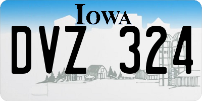IA license plate DVZ324