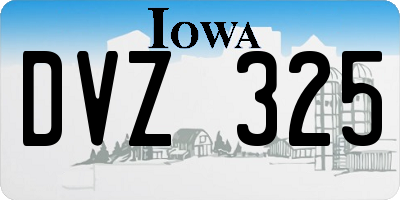IA license plate DVZ325