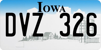 IA license plate DVZ326