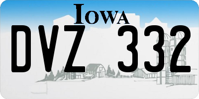 IA license plate DVZ332