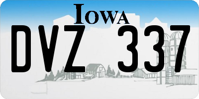 IA license plate DVZ337