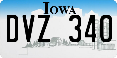 IA license plate DVZ340