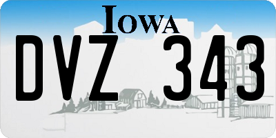 IA license plate DVZ343