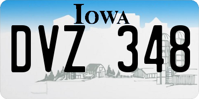 IA license plate DVZ348