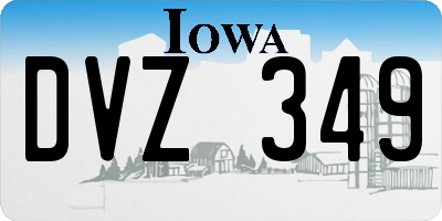IA license plate DVZ349