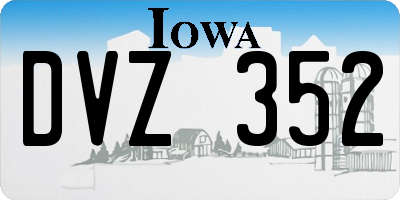 IA license plate DVZ352