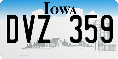 IA license plate DVZ359