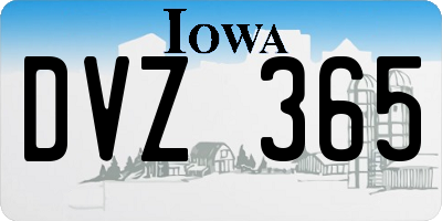 IA license plate DVZ365