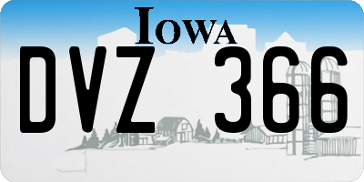 IA license plate DVZ366