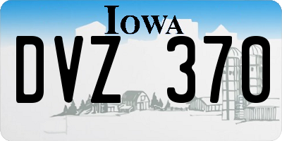 IA license plate DVZ370