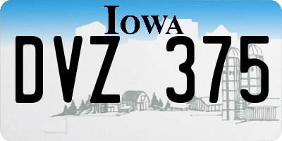 IA license plate DVZ375