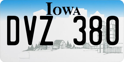 IA license plate DVZ380