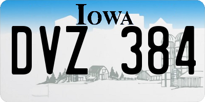 IA license plate DVZ384