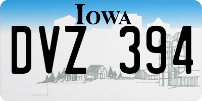 IA license plate DVZ394