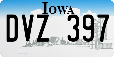 IA license plate DVZ397
