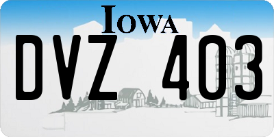 IA license plate DVZ403