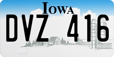 IA license plate DVZ416