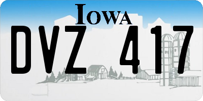 IA license plate DVZ417