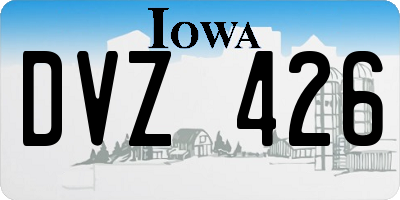 IA license plate DVZ426