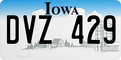 IA license plate DVZ429