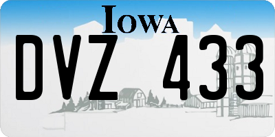IA license plate DVZ433