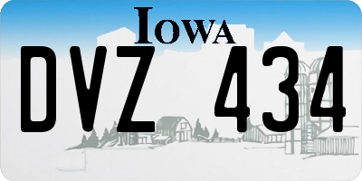 IA license plate DVZ434