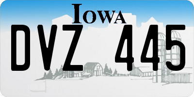IA license plate DVZ445