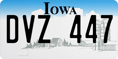 IA license plate DVZ447