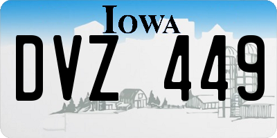 IA license plate DVZ449