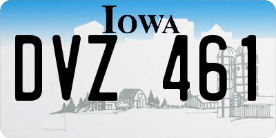 IA license plate DVZ461