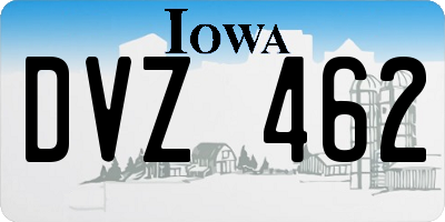 IA license plate DVZ462