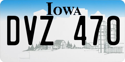 IA license plate DVZ470