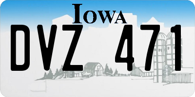 IA license plate DVZ471