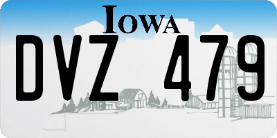 IA license plate DVZ479