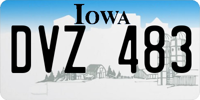IA license plate DVZ483