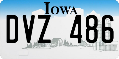 IA license plate DVZ486