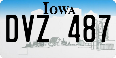 IA license plate DVZ487