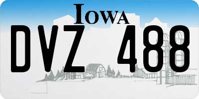 IA license plate DVZ488